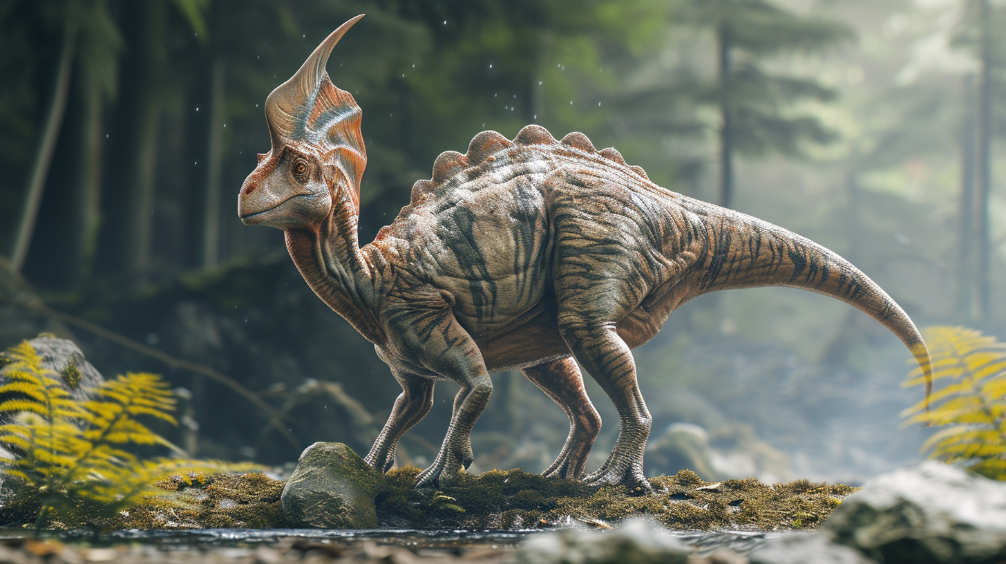 【デジタル恐竜シリーズ】川辺のハーモニー・パラサウロロフス【フリー素材 5枚セット】が新登場!!