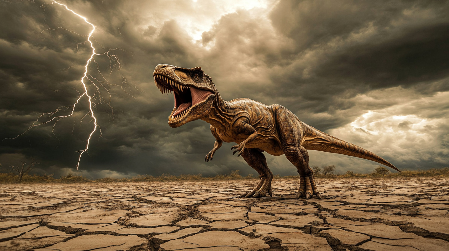 【デジタル恐竜シリーズ】滅びの大地とティラノサウルスの嘆き【フリー素材 5枚セット】が新登場!!