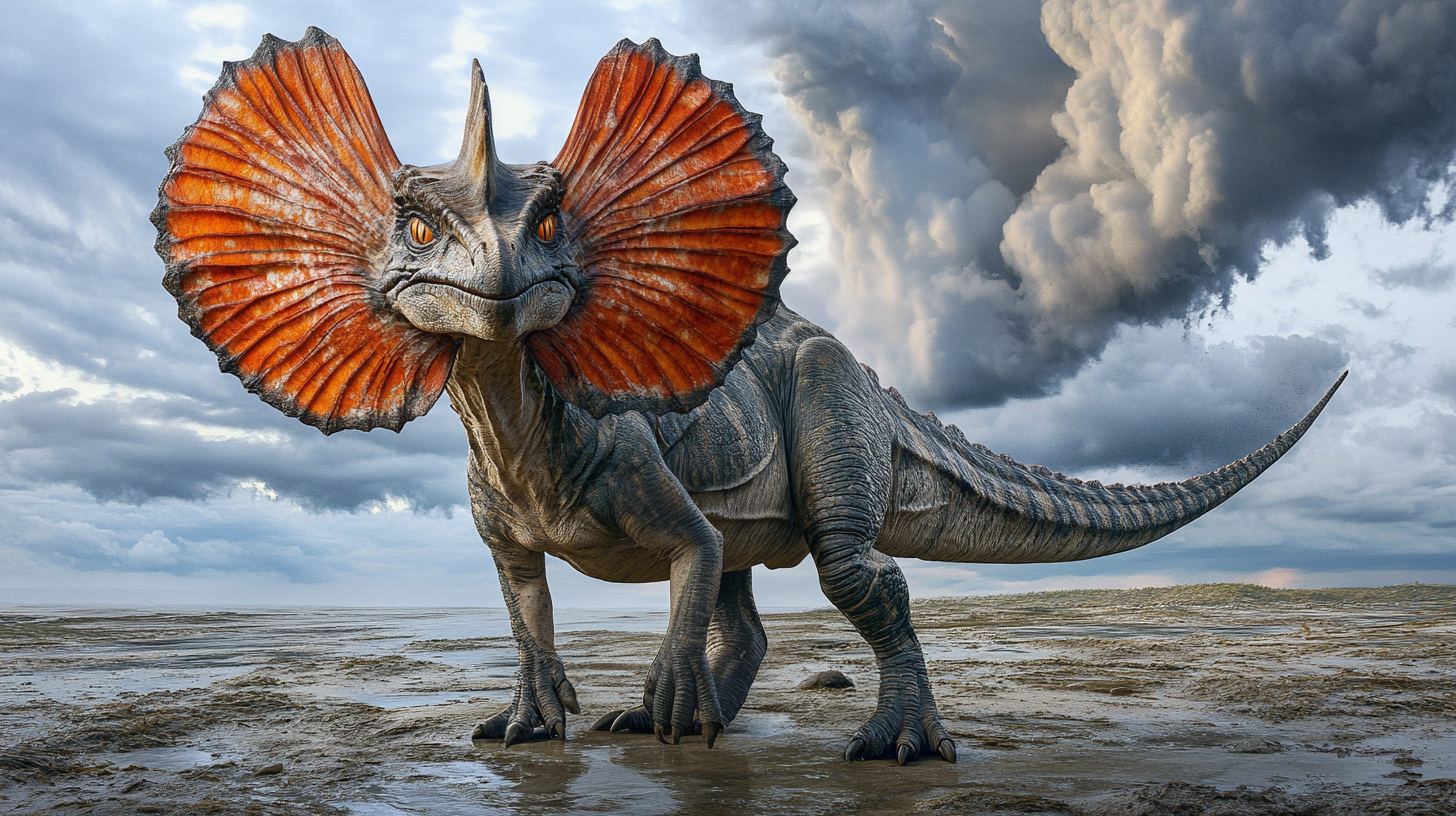 【デジタル恐竜シリーズ】雷鳴とディロフォサウルスの雄叫び【フリー素材 5枚セット】が新登場!!