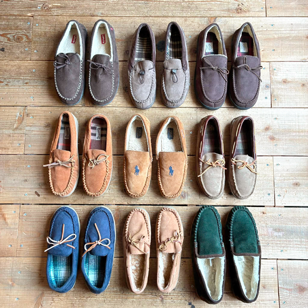 ■SUEDE ROOM SHOES スエードルームシューズ■ モカシン革靴デッキシューズ入荷~