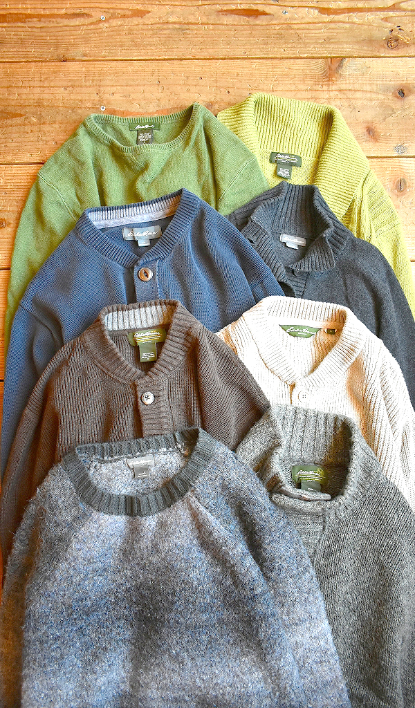 【Eddie Bauer エディーバウアー】今時期ぴったりの暖かいニットセーター入荷~古着屋カチカチ