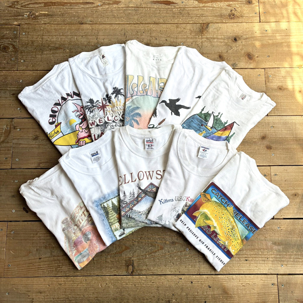 【White Cotton T-Shirt】 100%コットン白プリントTシャツ入荷＠古着屋カチカチ