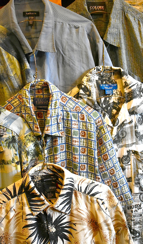 【シルク/レーヨンシャツ入荷！】 テロテロでドレープ感のある柄シャツ～ @古着屋カチカチ