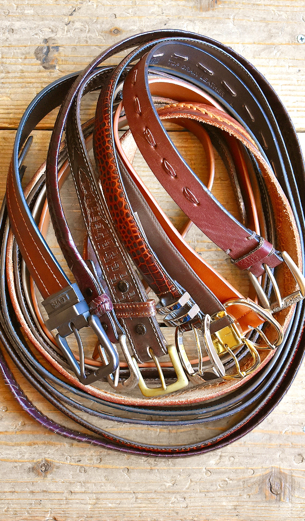 【Brown Leather Belt】 春夏に最適な革小物レザーベルト入荷~@古着屋カチカチ