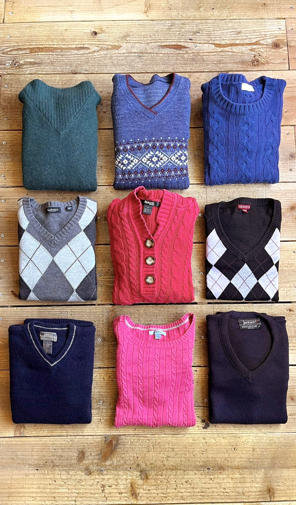 【Sweater セーター】 ケーブル編みやアーガイル柄などのニット入荷～@古着屋カチカチ