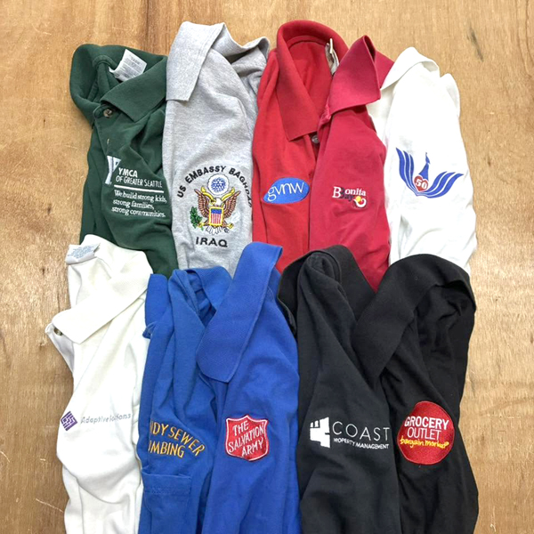 【S/S Polo Shirts ポロシャツ】 企業などの刺繍ロゴ入り半袖ポロシャツ入荷~