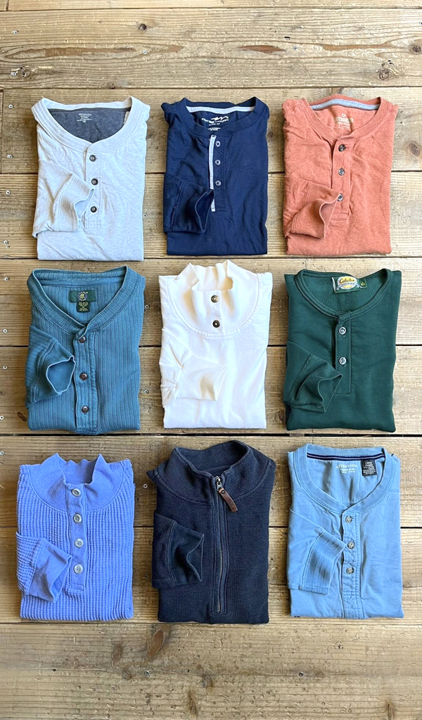 【Henley L/S T-Shirt】 ヘンリーネック長袖Tシャツ/カットソー入荷@古着屋カチカチ