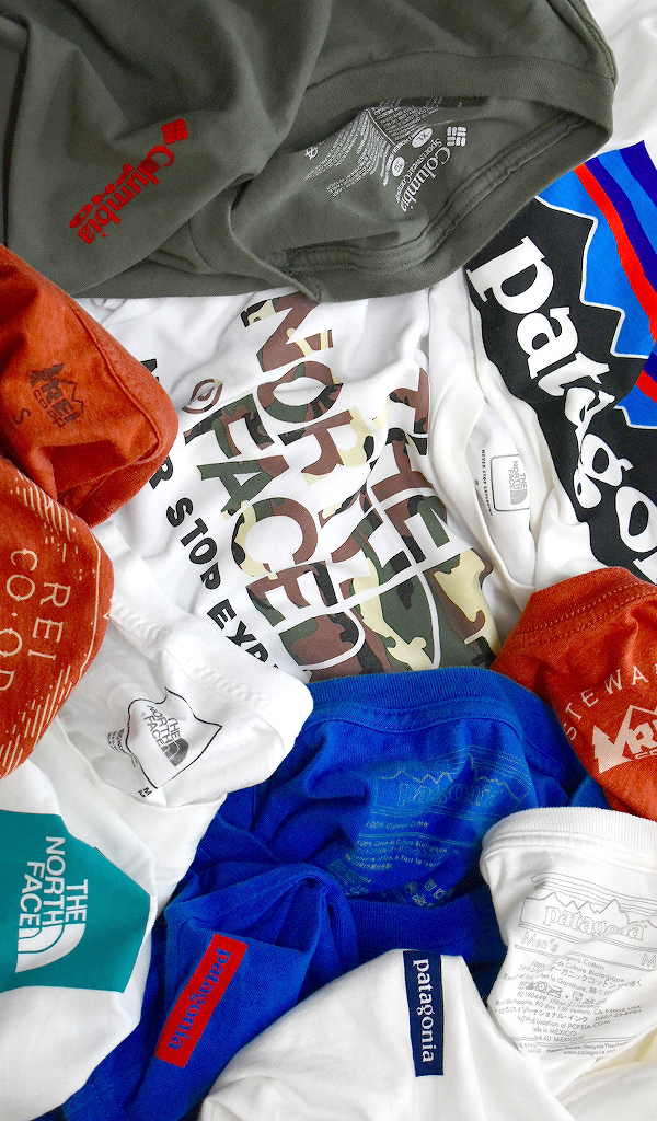 【Patagonia/The North Face/REI…】 アウトドアブランドTシャツ入荷～