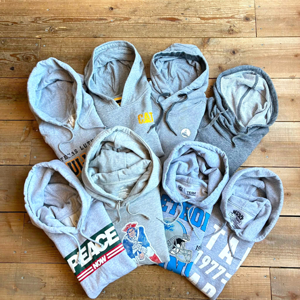 ■HEATHER GRAY HOODIES■ グレー霜降りプリントスウェットパーカー入荷～