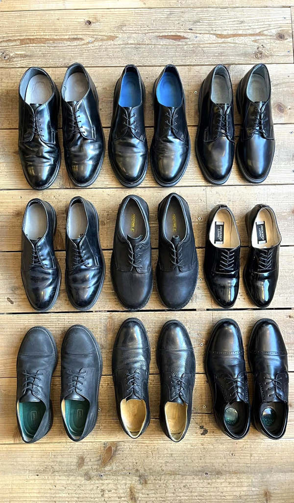 【Black Leather Shoes】軍物サービスシューズに黒レザーシューズ入荷@古着屋カチカチ