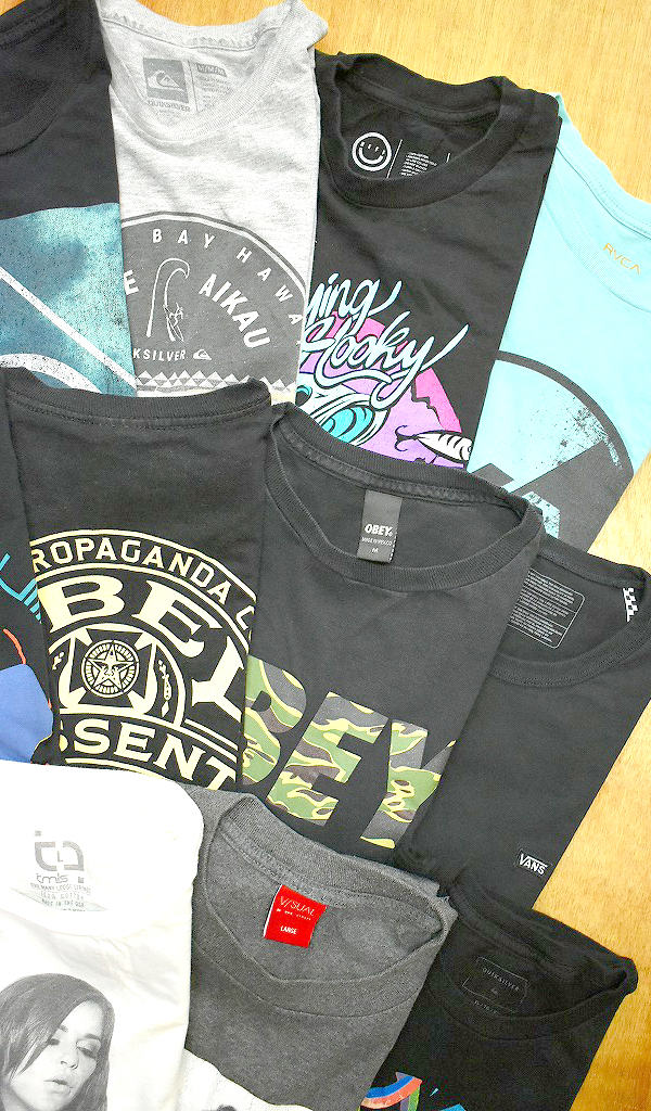 【V/SUAL, Vans, Obey, RVCA etc…】 横ノリ系ブランドTシャツ入荷～