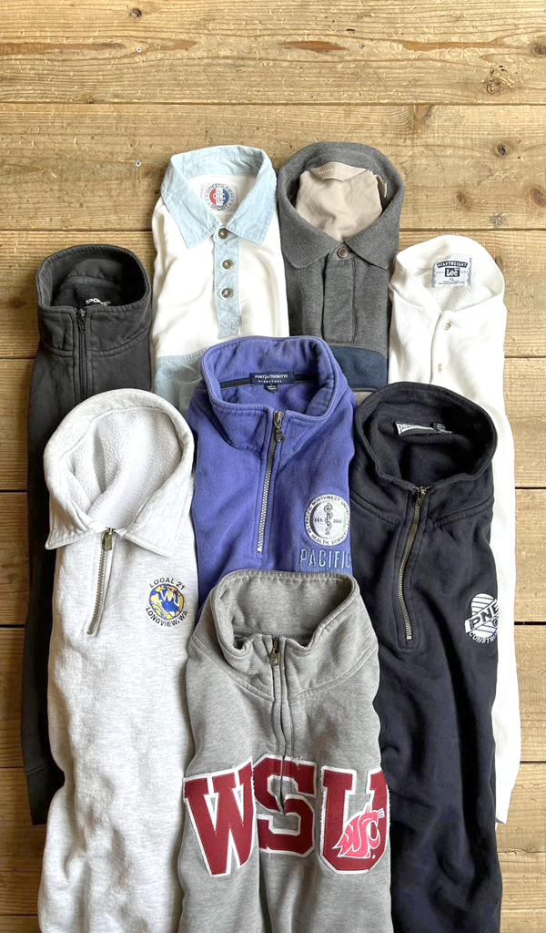 【Quarter Zip Sweatshirt】 襟元おしゃれな変化球スウェット入荷@古着屋カチカチ