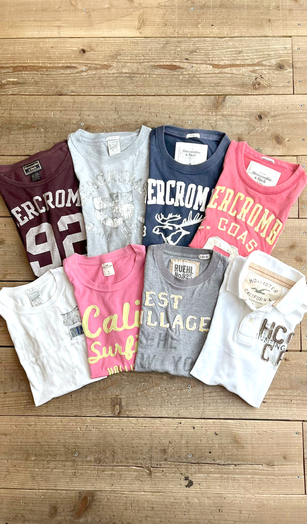 【A&F, Hollister & Ruehl925】 アバクロ3兄弟ブランドTシャツ入荷～