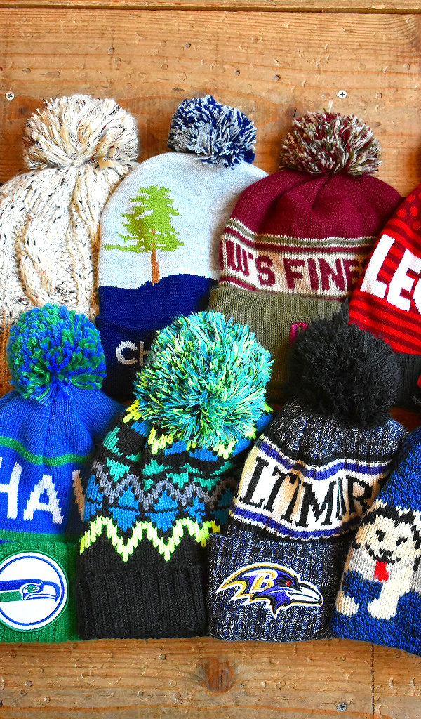 【大好評だったニットキャップ再入荷】 秋冬の季節感も醸し出せるボンボンニット帽入荷～@古着屋カチカチ