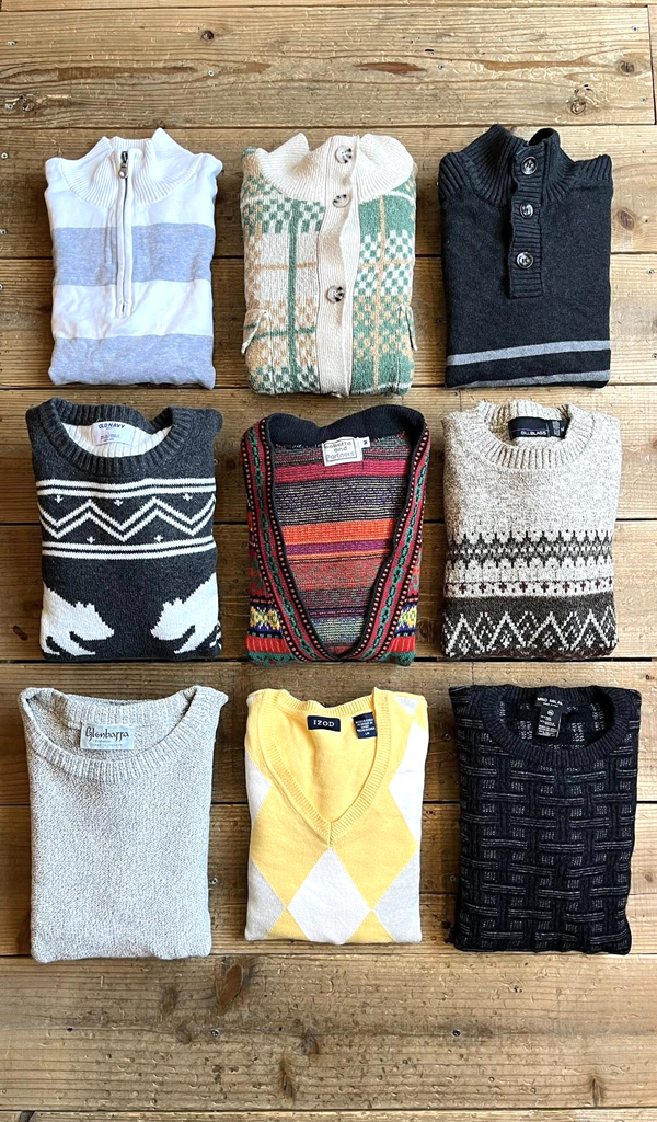 【Knit Sweater ニットセーター】 ノルディック柄やボーダー柄など入荷～@古着屋カチカチ