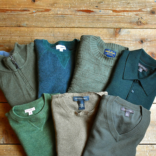 【OLIVE GREEN オリーブグリーン】 自然に馴染むアースカラーニット入荷～　@古着屋カチカチ