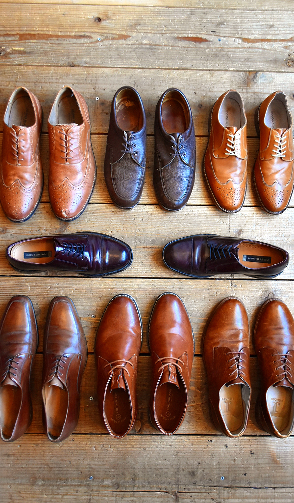 【Brown Leather Shoes】 通年使い易いレザーシューズ(茶革靴)入荷@古着屋カチカチ