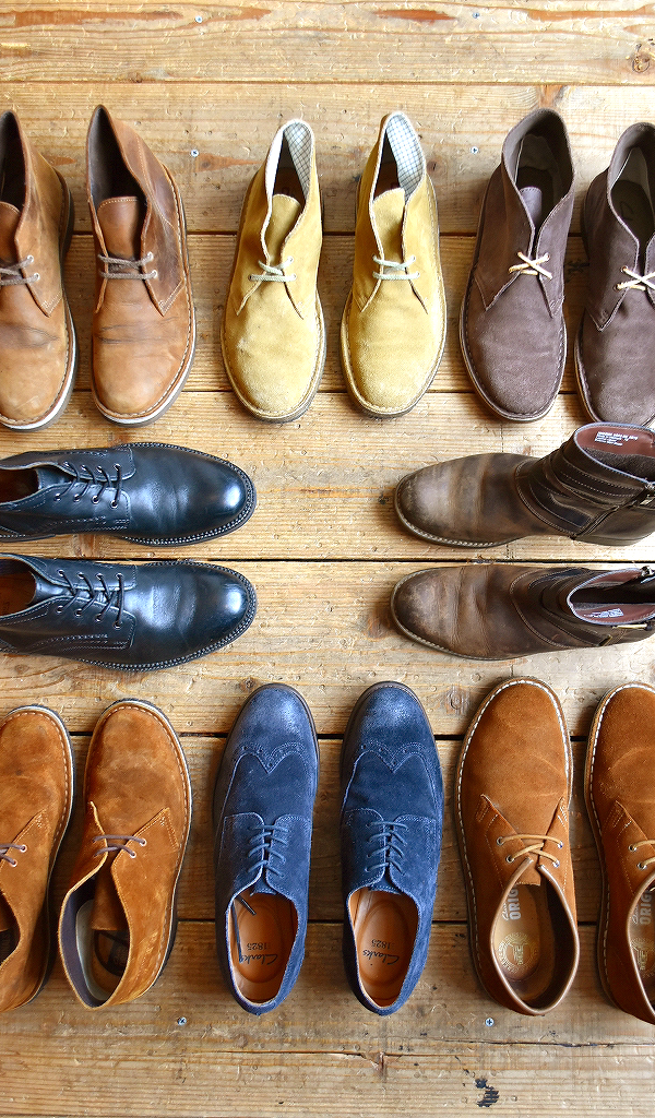 【CLARKS クラークス】 秋らしい配色と素材感スエードレザーシューズやブーツ入荷@古着屋カチカチ