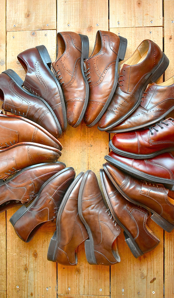 【Leather Shoes 革靴】 秋冬モードの茶レザーシューズ入荷~ @古着屋カチカチ