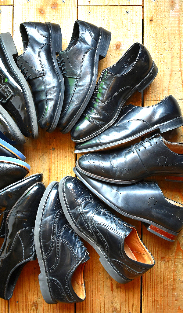 【Black Leather Shoes 黒革靴】人気のブラックレザーシューズ入荷~@古着屋カチカチ