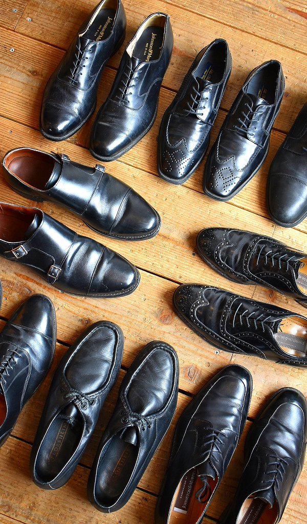 【Black Leather Shoes 黒革靴】人気のブラックレザーシューズ再入荷@古着屋カチカチ