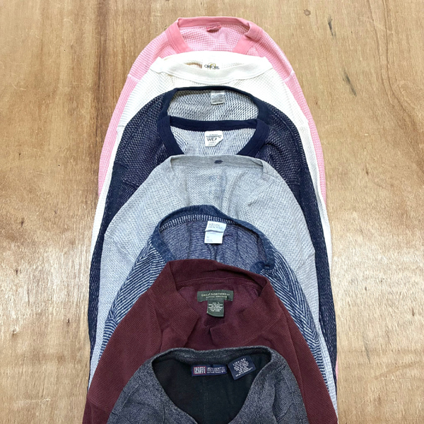 【Crewneck L/S Thermal Tee】 ワッフル地の長袖サーマルTシャツ入荷～
