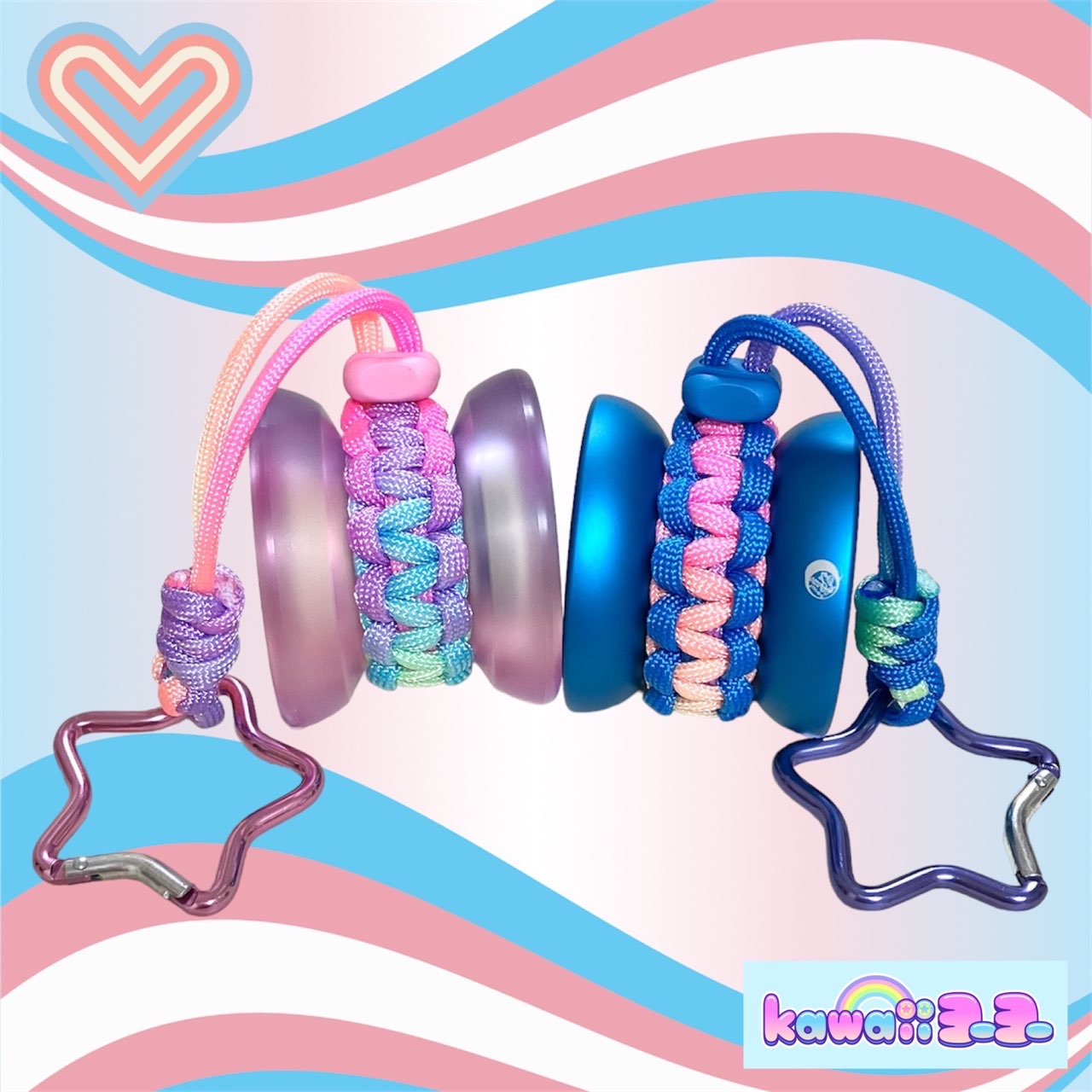 レインボーカラーのヨーヨーホルダー🌈🌈