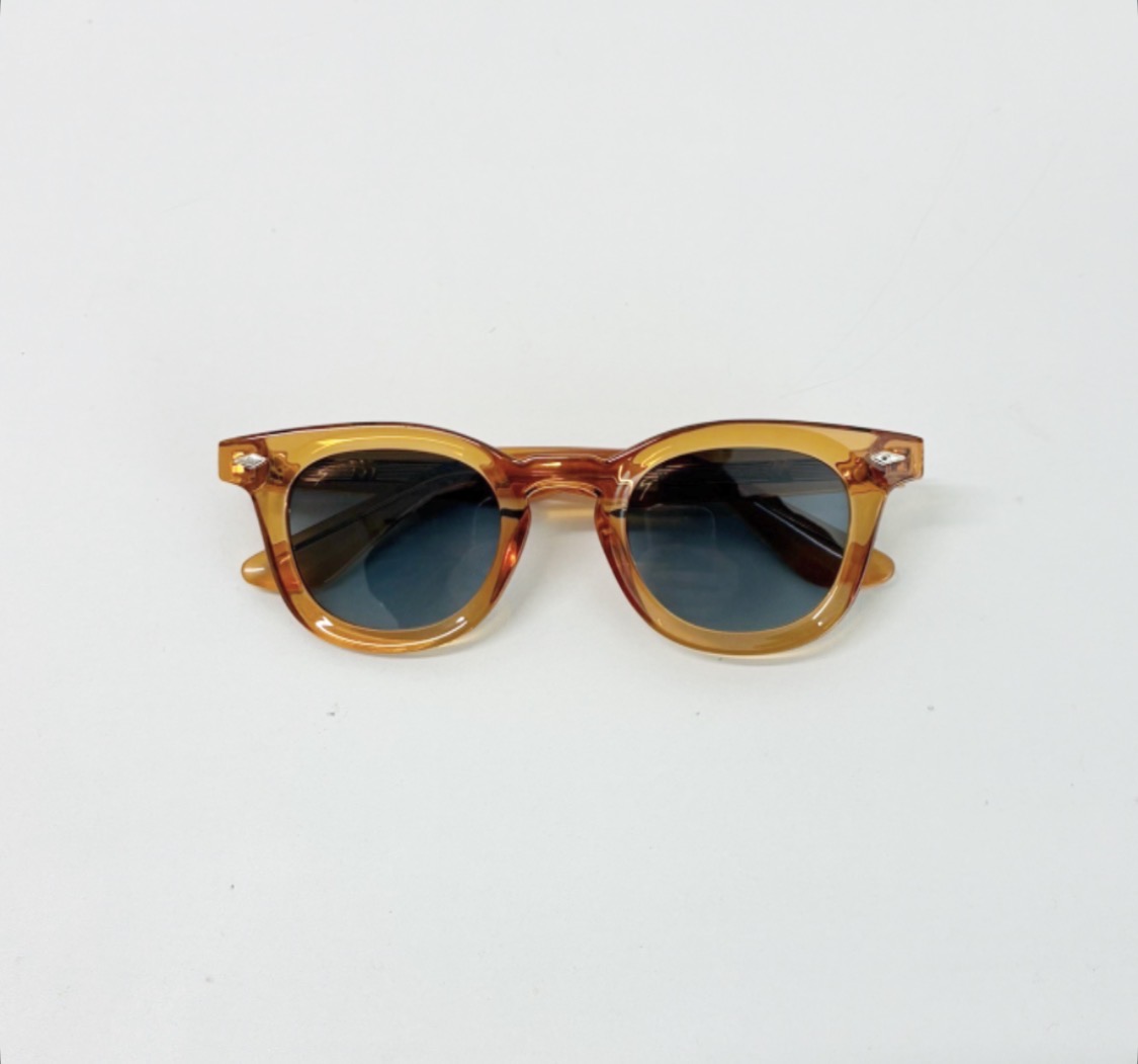 透明感オレンジ×ブルーグレー高級サングラス