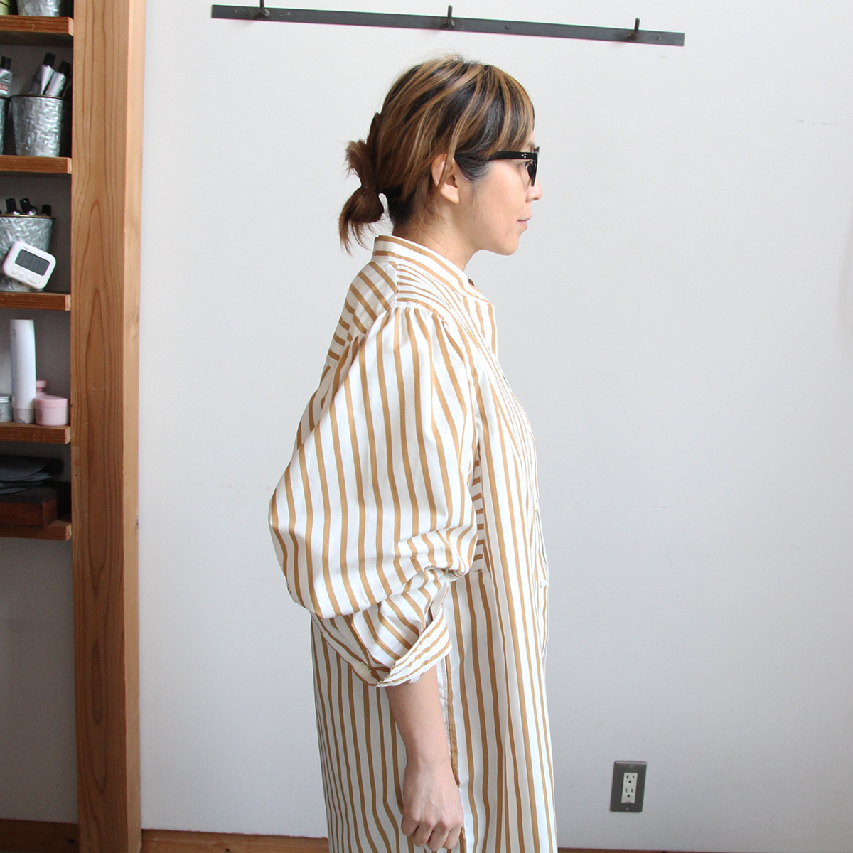 MANON/マノン GATHER SLEEVE LONG SHIRTS