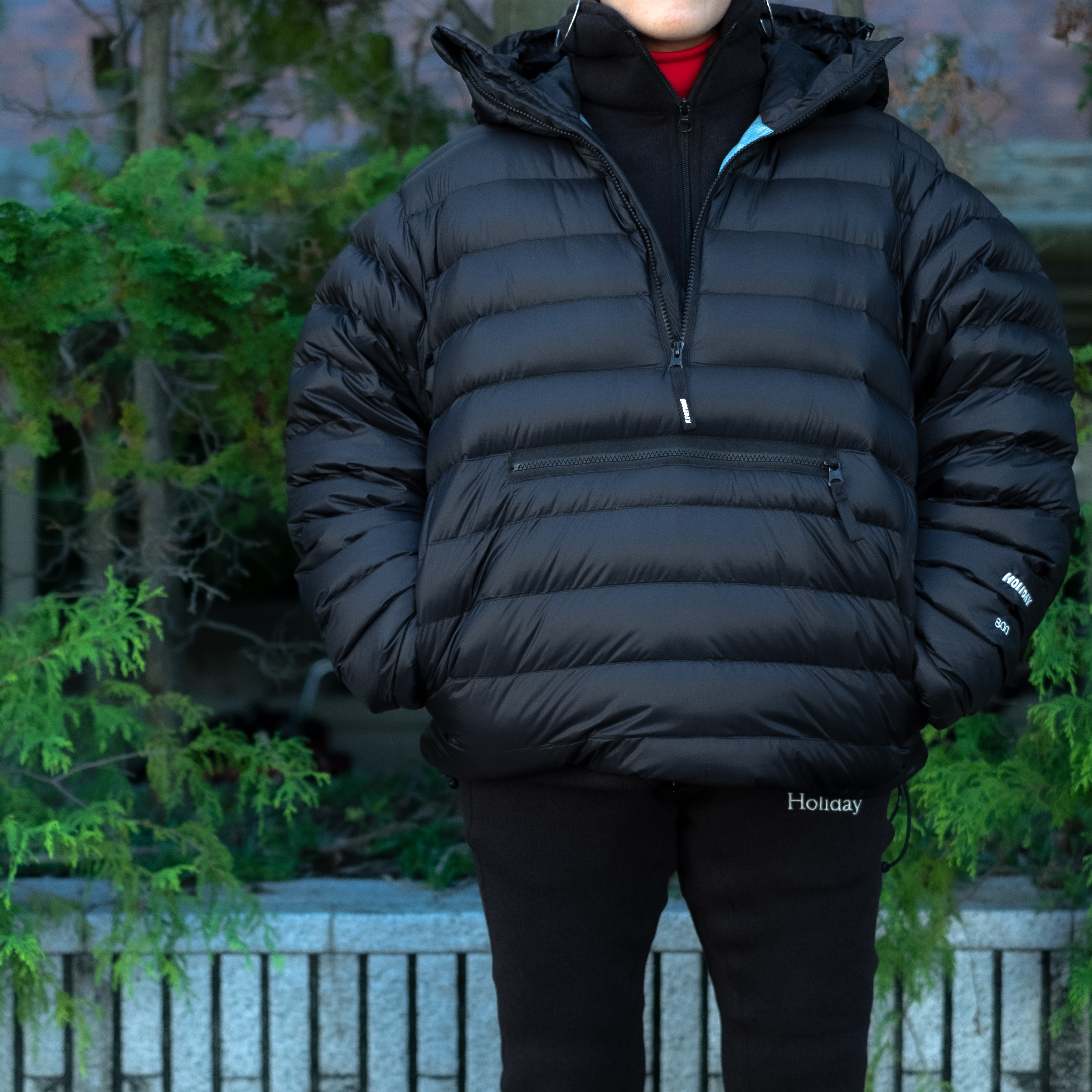 【HOLIDAY】 packable down anorak (black)