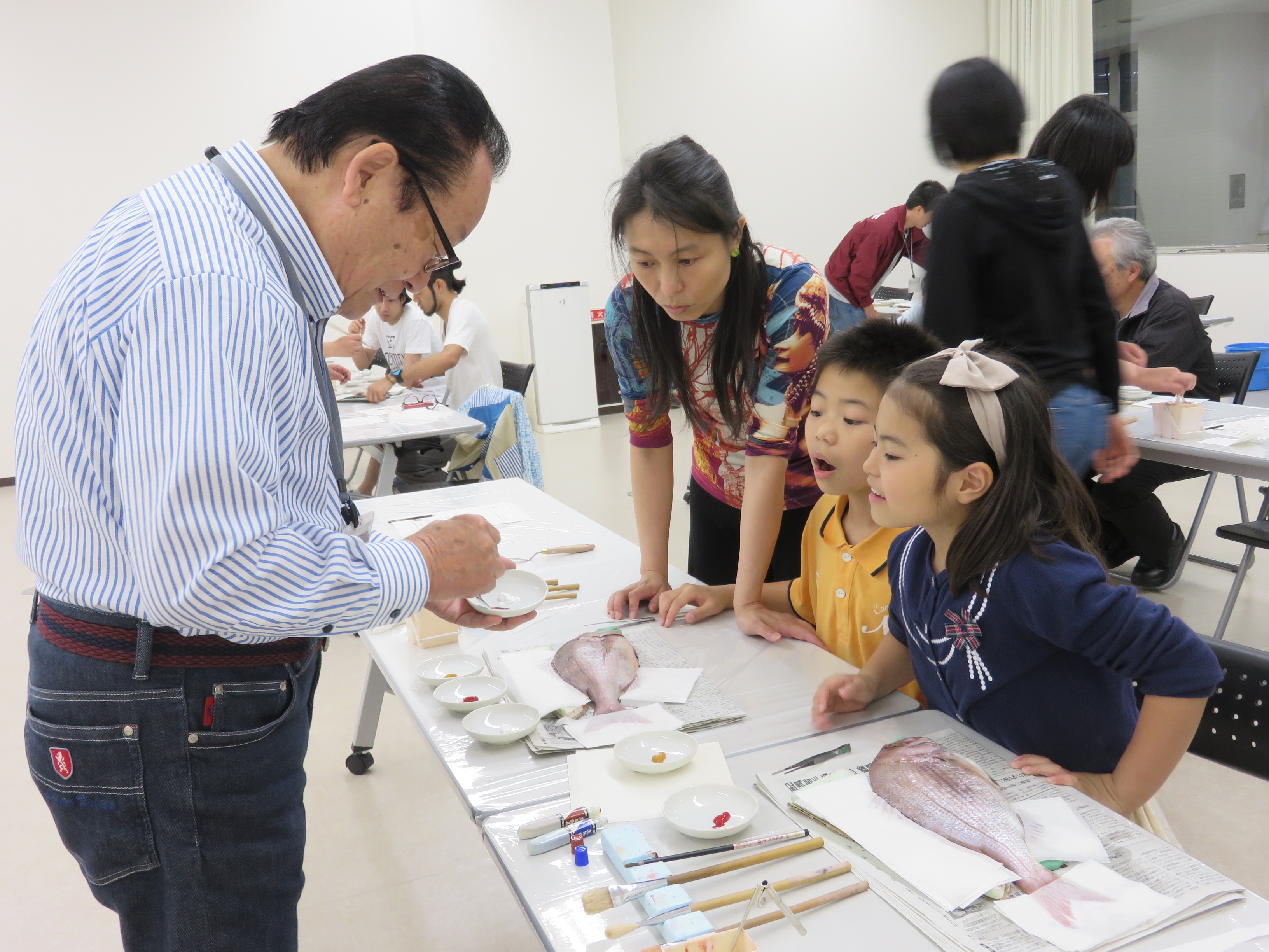 魚拓教室について　About Color Gyotaku Class