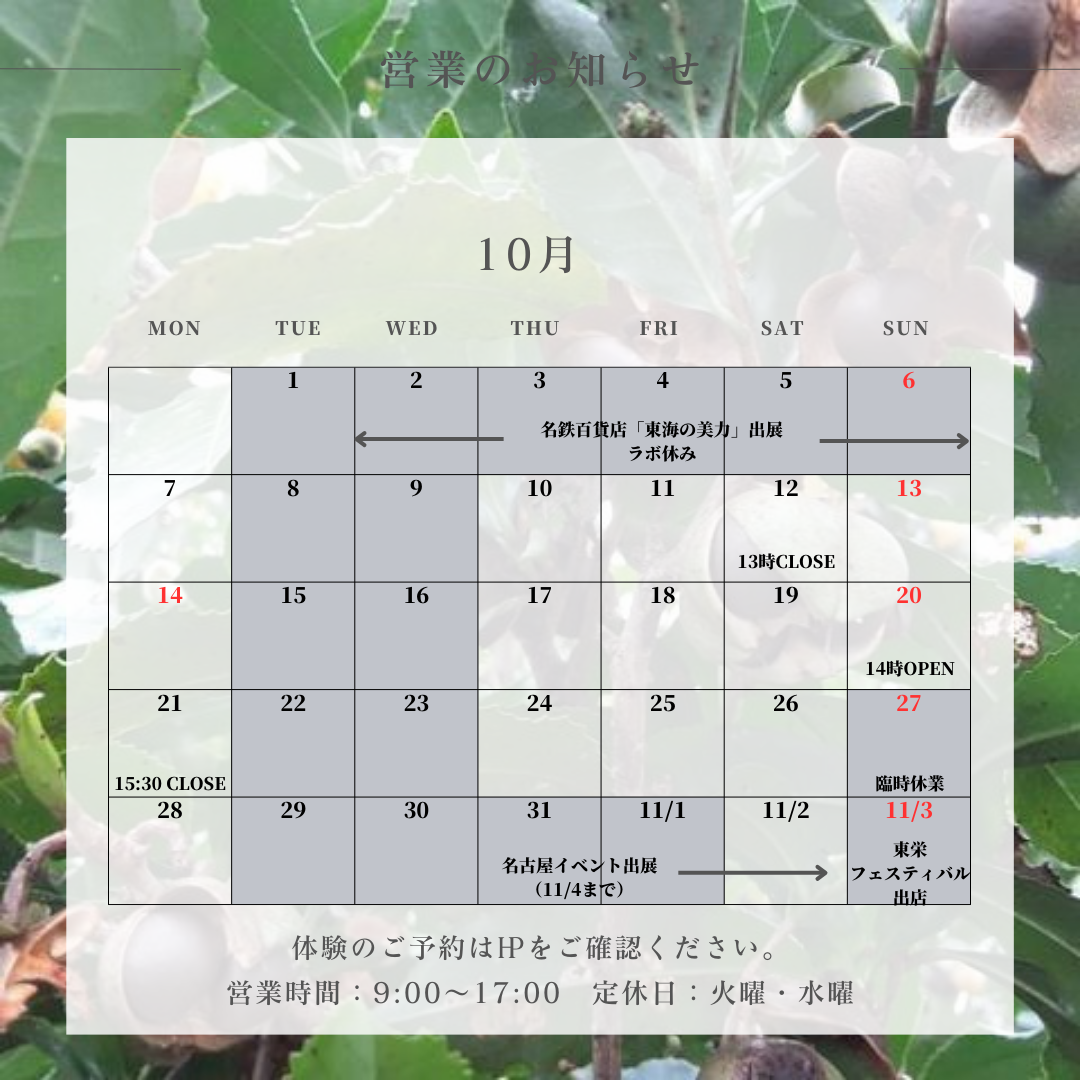 【更新しました】１０月のお知らせ