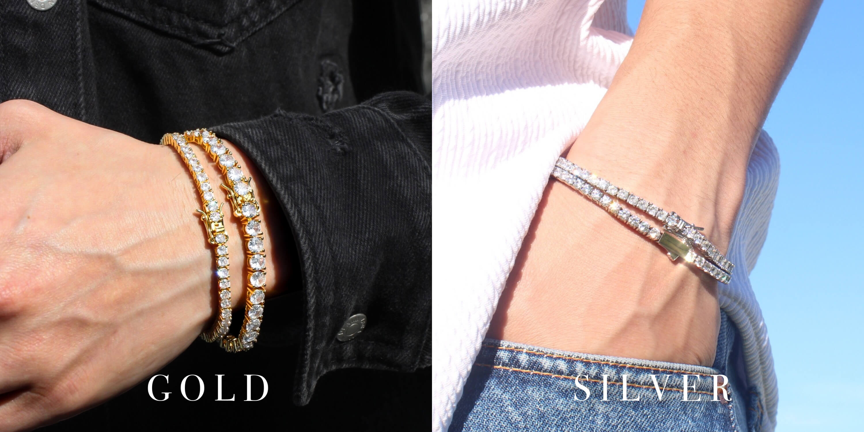 腕元に輝きと存在感を与える「Tennis Chain Bracelet✨」