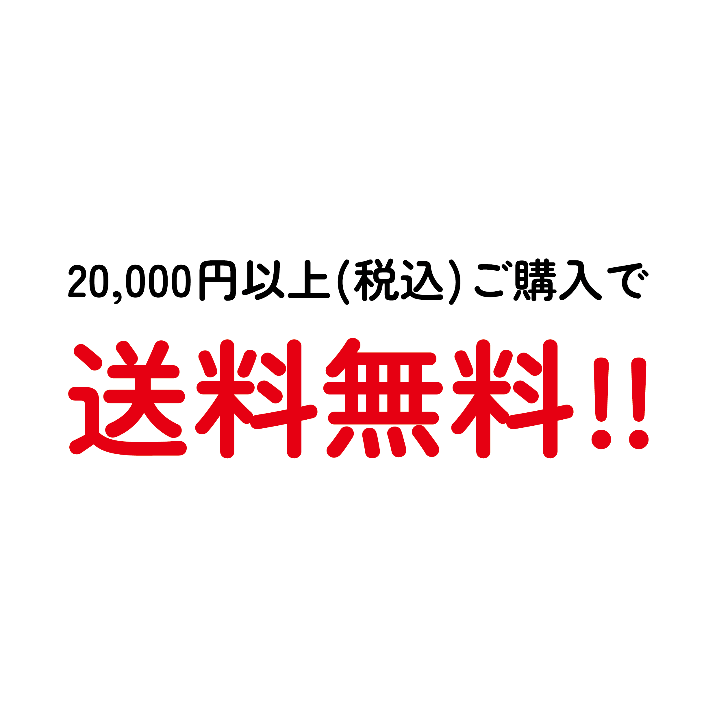 20,000円(税込)以上ご購入で送料無料‼
