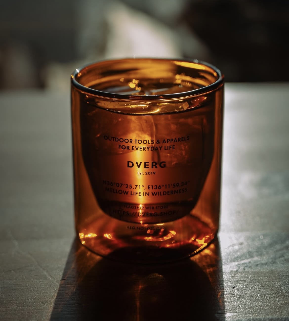【 DVERG 】 "Double Wall Tumbler Amber "