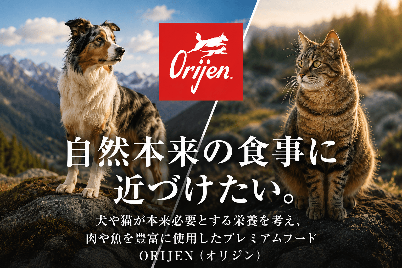 ORIJEN(オリジン)とは? 自然本来の食事に近づけたい。