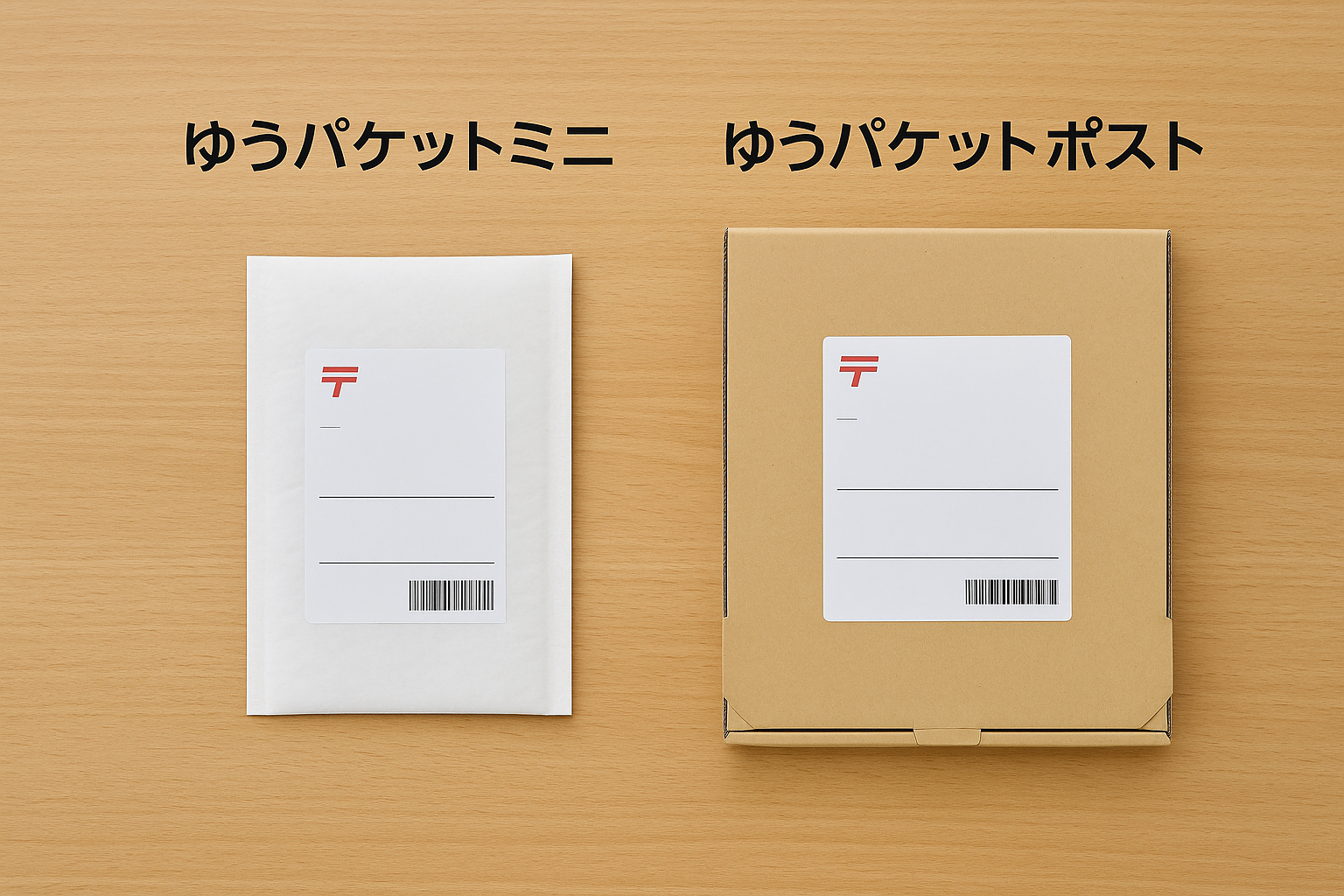 【PLUMネイルの発送方法について】ゆうパケットminiとゆうパケットポストのちがい