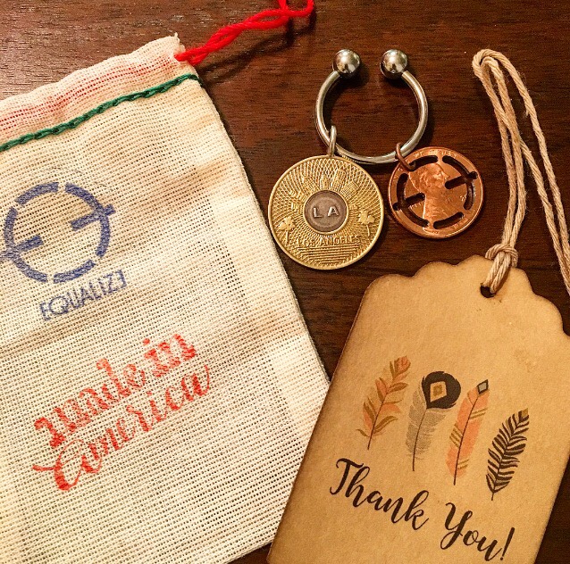 Lucky Penny & Antique Token Key ring completed !