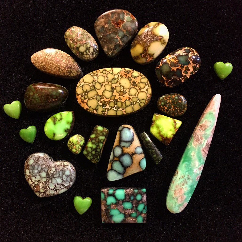ターコイズとバリサイト　Turquoise & Variscite　