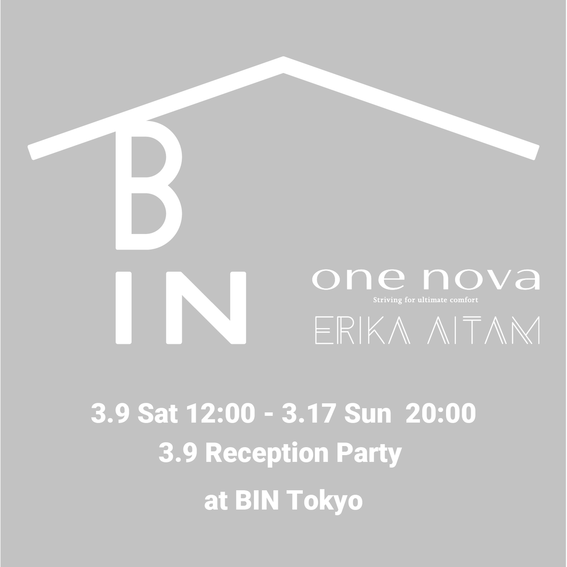 Next Event...【one nova x Erika&Aitam Popup】