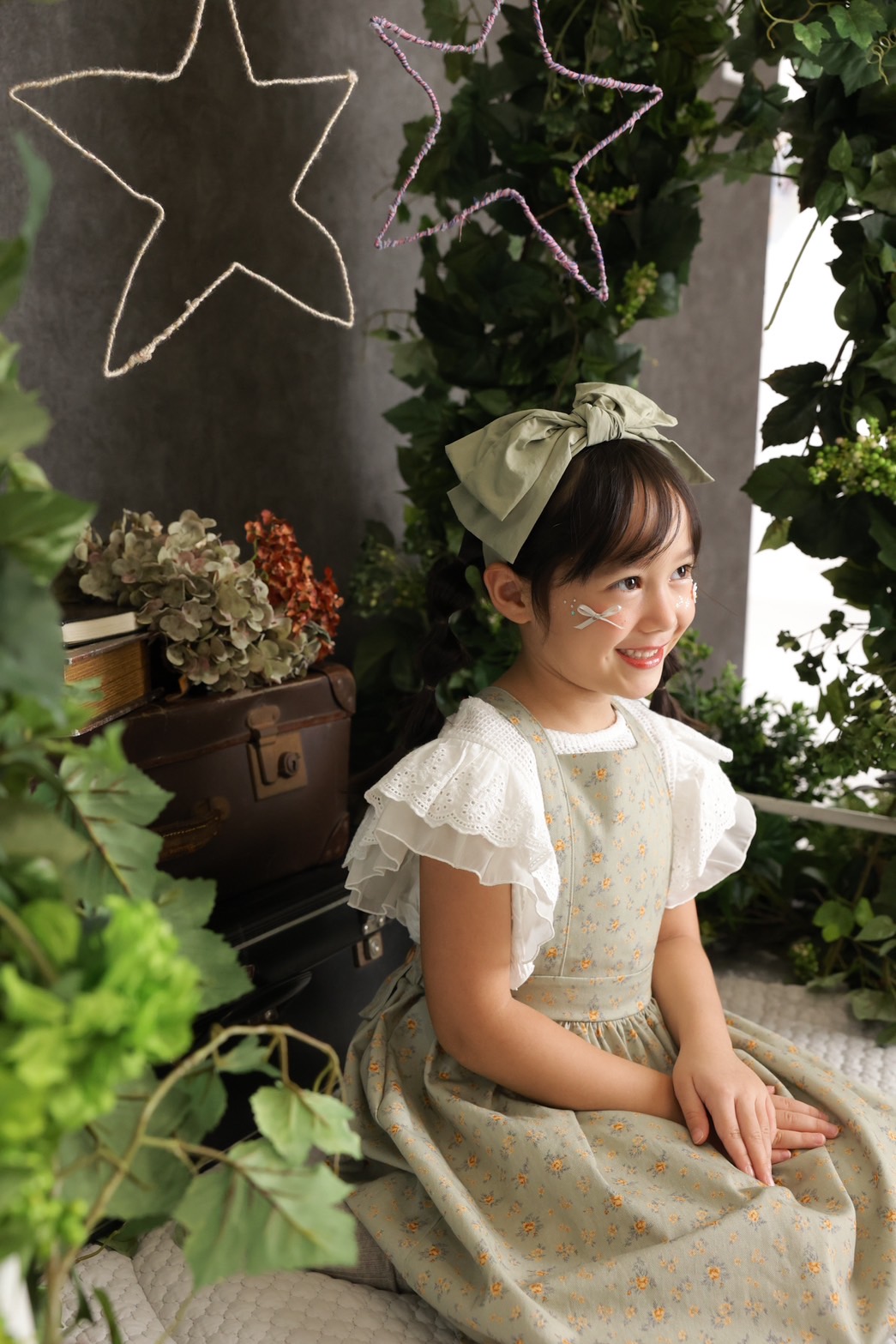 【 episode talk 】Floral suspender skirt / ohho