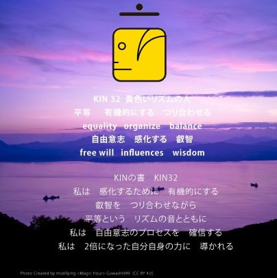 電気の月8日　KIN32黄色いリズムの人の日