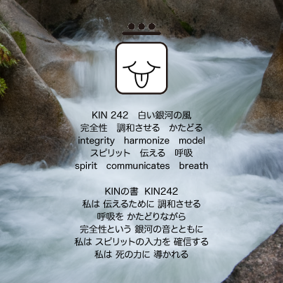白い磁気の魔法使いの年　太陽の月5日　KIN242白い銀河の風の日