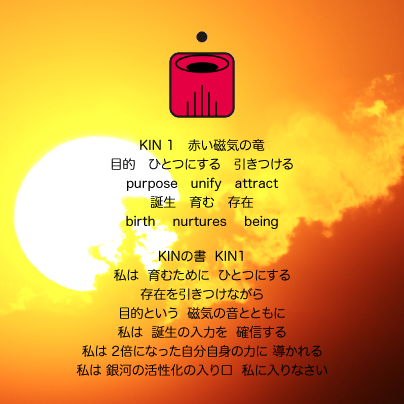 白い磁気の魔法使いの年　太陽の月24日　KIN1赤い磁気の竜の日