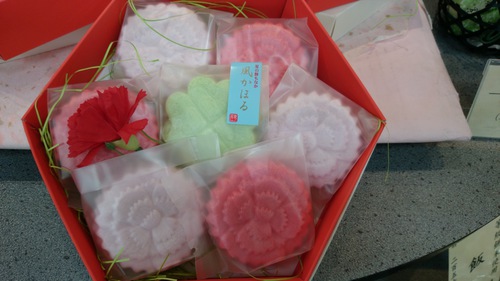 母の日の和菓子　カーネーションもなか