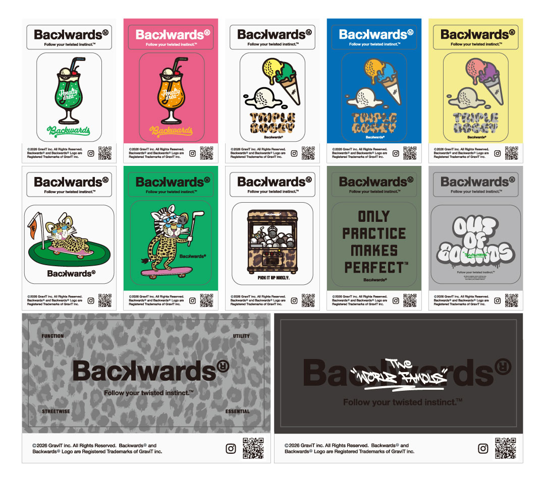 「Backwards  オリジナルステッカー」プレゼント
