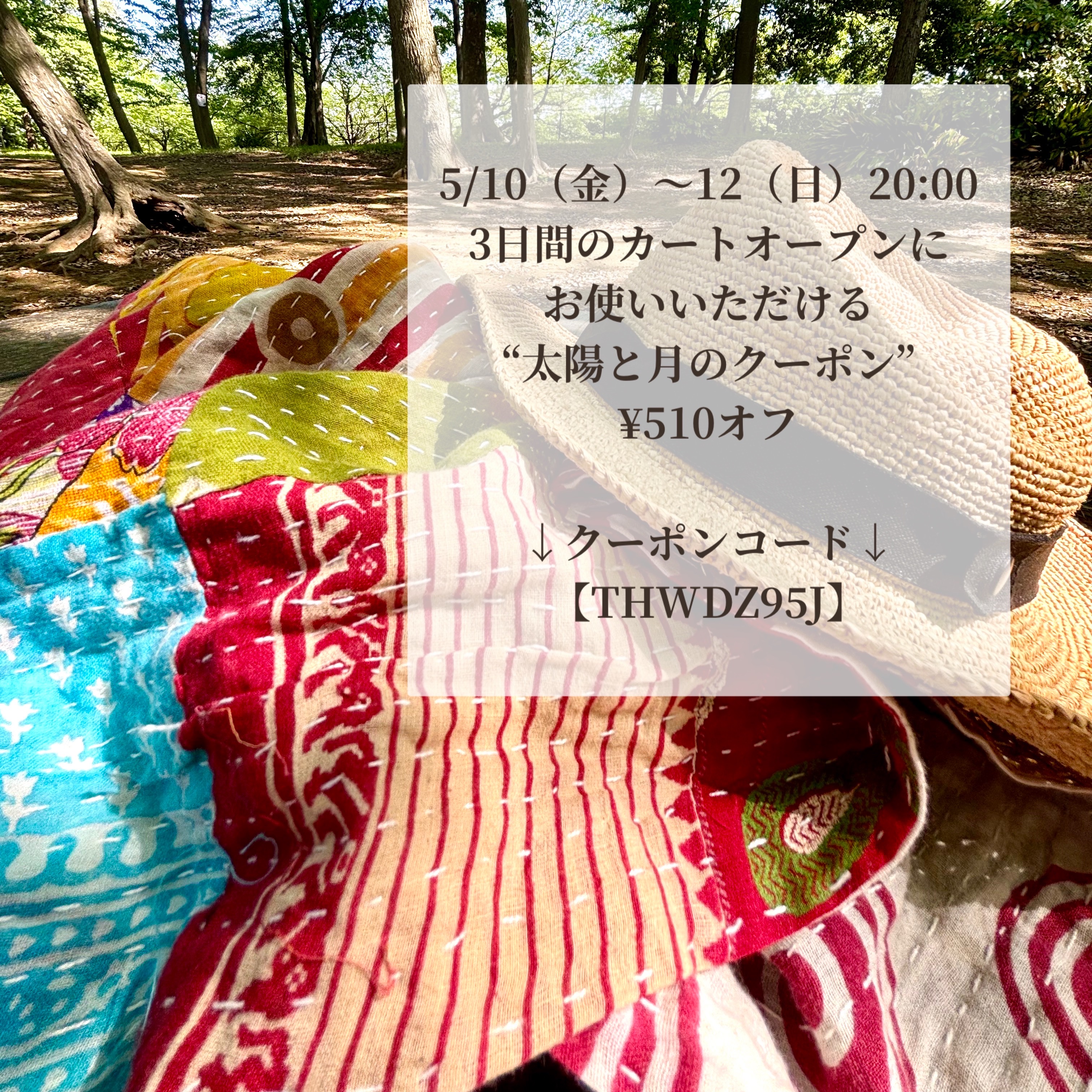 月と太陽のクーポン！【THWDZ95J】