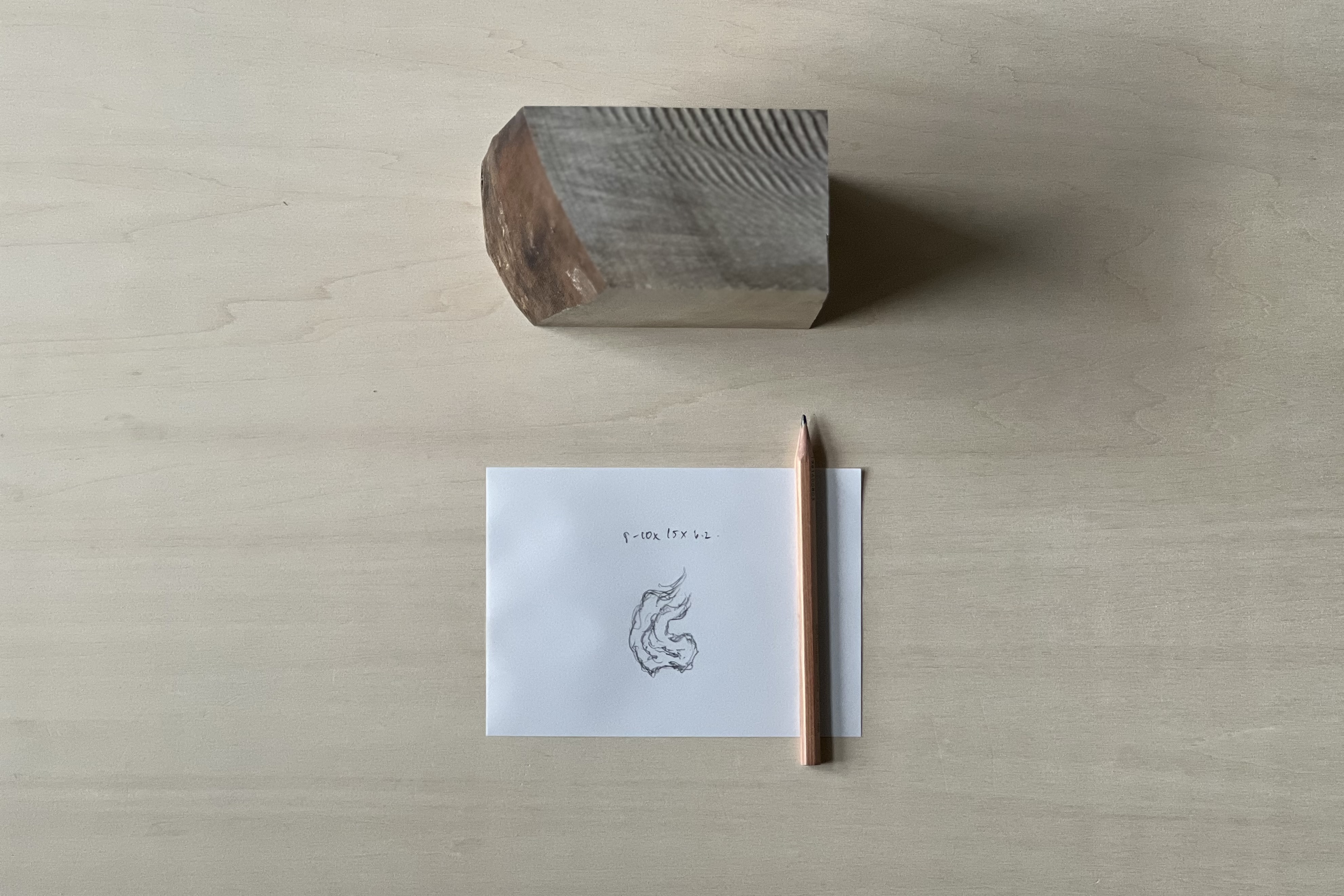 Magnolia wood with a large knot