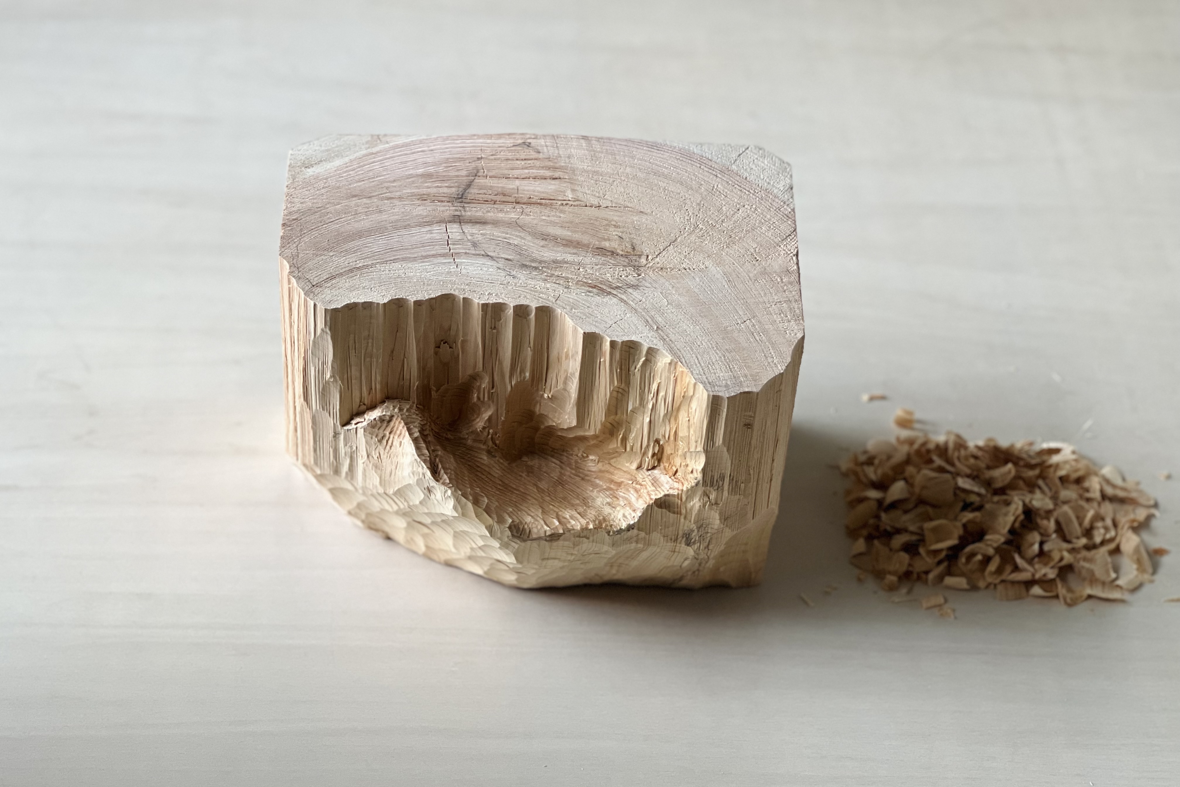 Carving against the grain of the wood