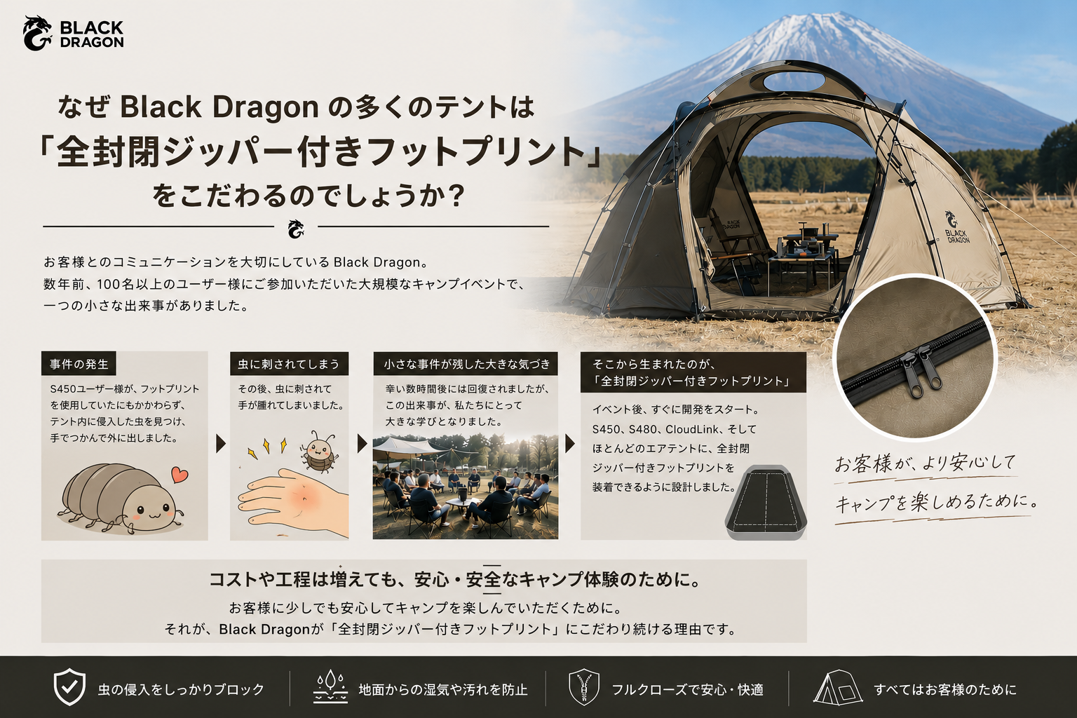 あるキャンプイベントで起きた“小さな出来事”が、Black Dragonを変えました。